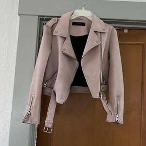 Zara suede moto jacket